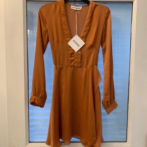 ⚠️ PRICE FIRM⚠️ Kittenish (JJD) Dress- Rust